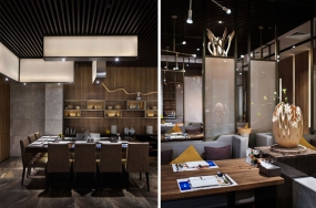 铁板烧店装修设计案例图,铁板烧店装修设计布局图