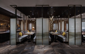 铁板烧店装修设计布局图,铁板烧店设计效果图