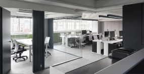 开放区域设计效果图,办公室开放区域空间设计效果图