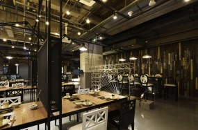 火锅店店面装修设计案例图,火锅店店面装修设计布局图