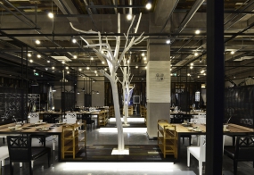 火锅店空间设计布局图,火锅店店面装修设计效果图