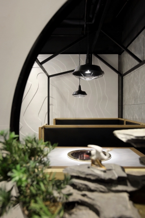  火锅店装修设计效果图,火锅店装修设计实景图