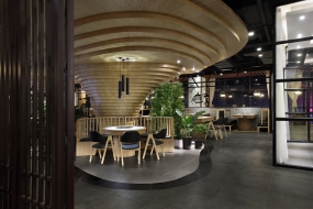 火锅店装修设计案例图,火锅店装修设计布局图