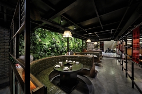 火锅店店面装饰效果图,火锅店店面装饰布局图