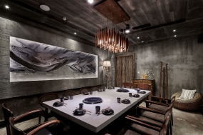 火锅店装修设计效果图,火锅店装修设计布局图