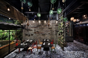 火锅店店面装饰设计效果图,火锅店店面装饰设计布局图