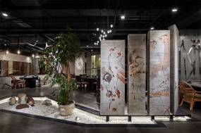 火锅店设计效果图,火锅店设计布局图