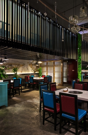 火锅店装饰实景图,火锅店装饰图片