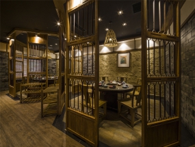火锅店装修设计布局图,火锅店装修设计实景图