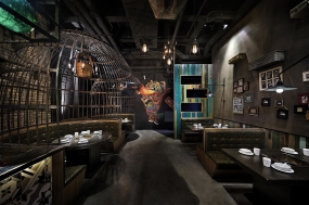 火锅店店面装修设计布局图,火锅店店面装修设计实景图