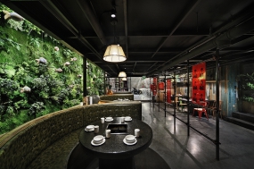 火锅店店面装饰布局图,火锅店店面装饰实景图