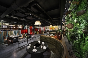 火锅店店面空间设计布局图, 火锅店店面空间设计图片