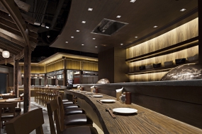 饭店装饰效果图,饭店设计布局图