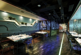  重庆火锅店空间设计布局图,重庆火锅店空间设计实景图