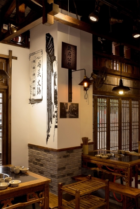 火锅店装饰实景图, 火锅店装饰图片