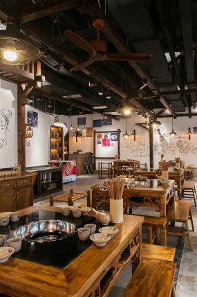 火锅店店面设计布局图,火锅店店面设计实景图