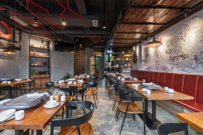  烧烤店装饰设计图片,烤肉店设计效果图