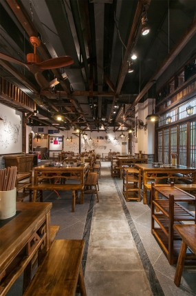 火锅店店面装饰效果图,火锅店店面装饰布局图