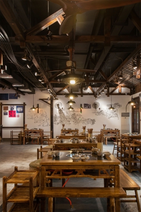 火锅店店面装修设计实景图,火锅店店面装修设计图片