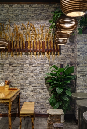 面馆设计布局图,面馆装饰效果图