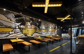 快餐店设计案例,快餐店设计效果图