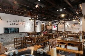 火锅店店面装修设计布局图,火锅店店面装修设计实景图
