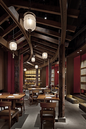 简约饭店装修设计布局图,简约饭店空间设计效果图