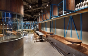 简约快餐店设计效果图,简约快餐店设计案例