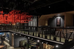 重庆小面面馆空间设计效果图,重庆小面面馆空间设计案例