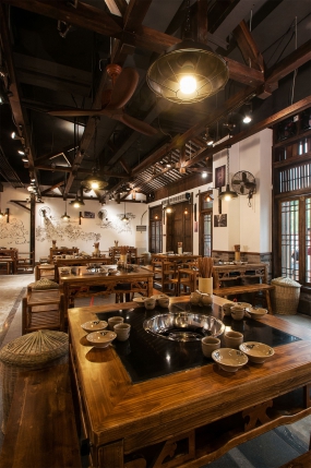 火锅店店面设计效果图,火锅店店面设计布局图