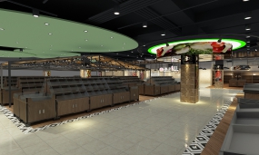 大型购物超市空间设计效果图,购物超市设计效果图