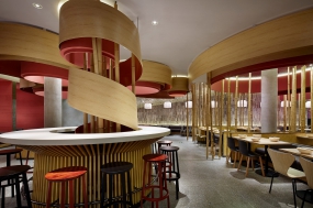 包子店空间设计布局图,包子店设计效果图