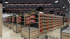 食品超市装修设计图,超市装修设计图