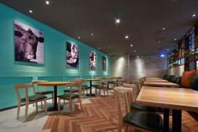  牛排餐厅装修设计布局图,牛排餐厅装修设计