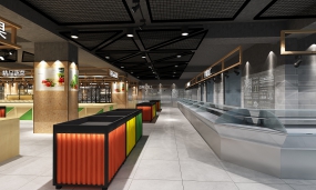 超市空间设计案例图,超市空间设计案例