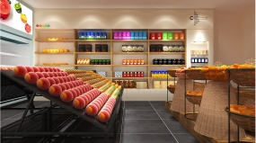 生鲜超市装修设计实景图,生鲜超市装修设计实景