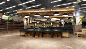 超市设计效果图,超市设计实景图