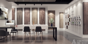 展厅设计效果图分享,上海展厅效果图设计