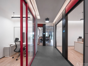 科技办公室走廊设计效果图