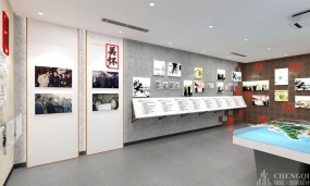 展厅设计效果图,简约风展厅设计效果图