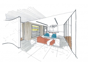 简约大气类型办公区域装修设计平面图