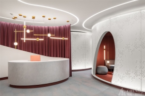 科技时尚办公室前厅设计效果图,科技时尚办公室前厅设计图