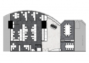 简约大气类型办公区域装饰设计平面图