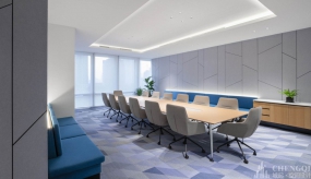 工业科技风会议室装修设计效果图