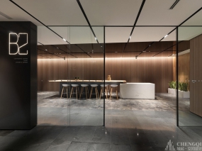 大气稳重办公室茶水间设计效果图,大气稳重办公室装修设计效果图