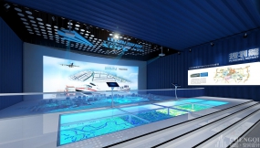 简约风展厅装饰设计效果图,装饰设计效果图