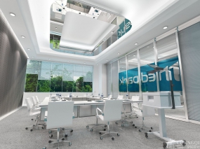 现代简约风医疗机械展厅装饰设计商业图,简约风医疗机械展厅装饰设计商业图