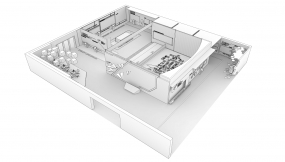 现代简约风展厅装饰设计效果图,现代简约风展厅装饰设计效果图