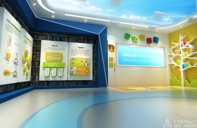 现代简约青少年文化展厅空间设计案例图,青少年文化展厅空间设计图