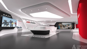 现代简约风企业文化展厅案例图,简约风企业文化展厅案例图